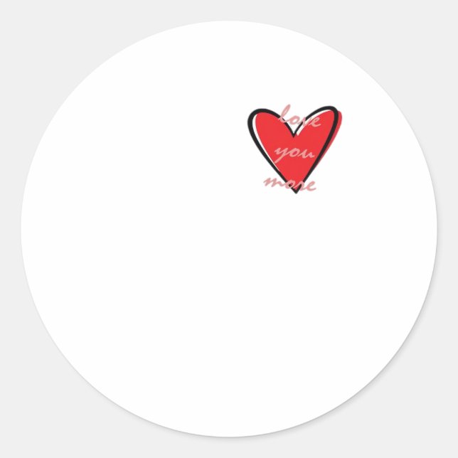 Adesivo Amo Você Mais Estilo Minimalista Criativo (Frente)