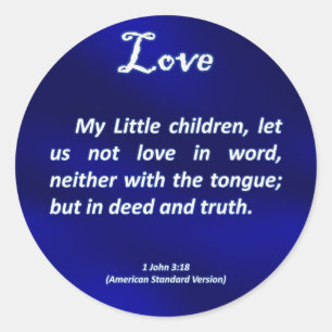 Adesivo Amor 1 John 3-18