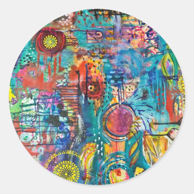 Adesivo Amor a cores primárias (Frente)