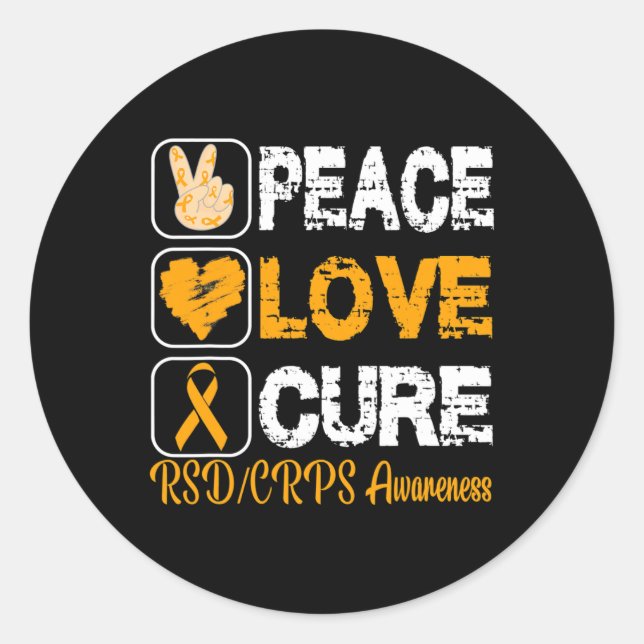 ADESIVO AMOR A PAZ CURA SENSIBILIZAÇÃO RSD CRPS (Frente)