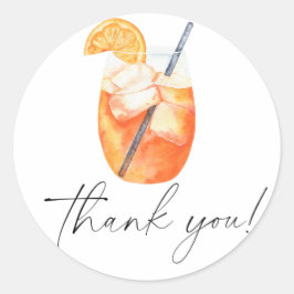 Adesivo Amor à primeira dose de Bridal shower obrigado