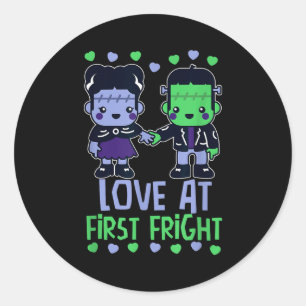 Adesivo Amor À Primeira Medo Kawaii Monstro de Frankenstei