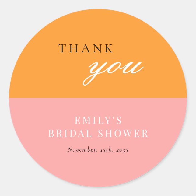 Adesivo Amor à Primeira Spritz Festa de Noiva Moderna (Frente)