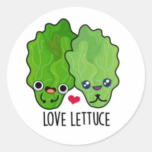 Adesivo Amor Alface Cute Veggie Pun