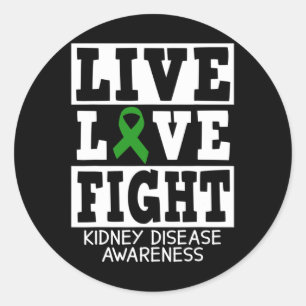 Adesivo Amor Ao Vivo Luta Contra Doença Renal Verde