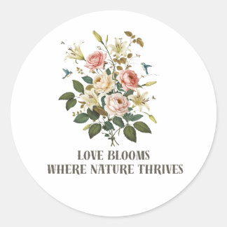 Adesivo Amor Blooms com Natureza