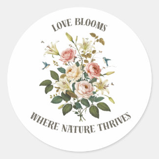 Adesivo Amor Blooms com Natureza