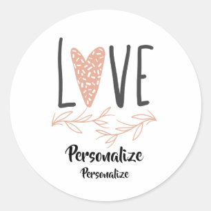 Adesivo Amor - Bonito Boho Cardíaco Valentine Day Personal