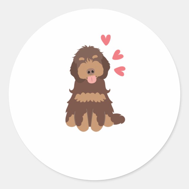 Adesivo Amor Chocolate Fantasma Cockapoo Cão Cavapoo (Frente)