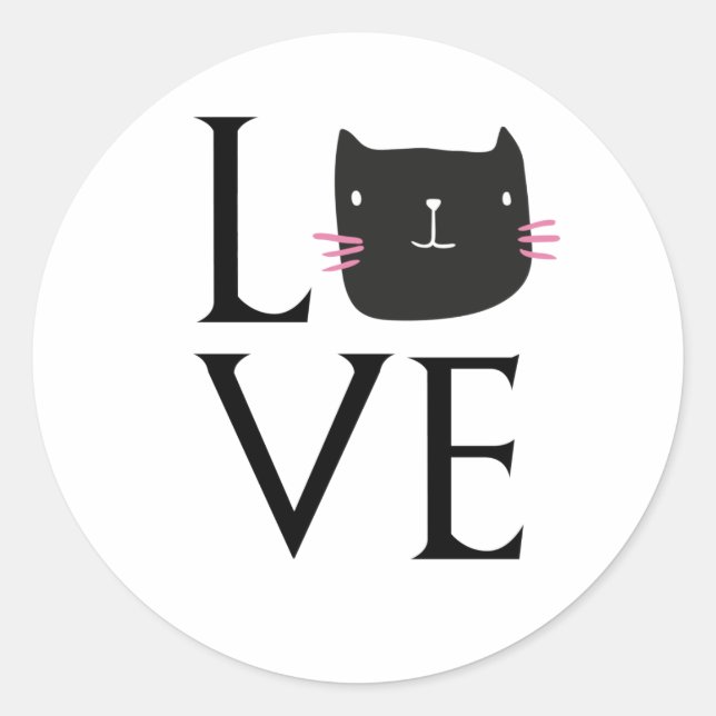 ADESIVO AMOR COFÉ DE GATO (Frente)