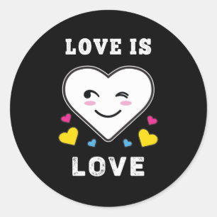 Adesivo Amor Com Carinho É Orgulho Pansexual LGBTQ
