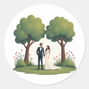 Adesivo Amor com Vedante de Casamento Bloom
