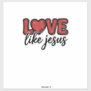 Adesivo Amor Como Jesus Camisa Vintage Cristã Design_1