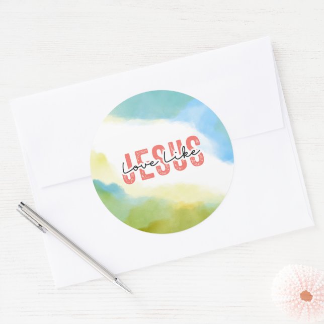 Adesivo Amor Como Jesus Citação Cristã Inspiradora (Envelope)