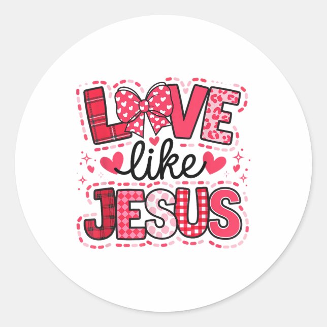 Adesivo Amor Como Jesus Coquete Bow Valentão _1  (Frente)