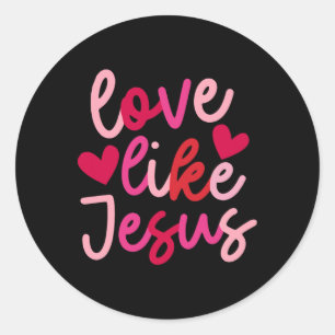 Adesivo Amor Como Jesus Coquette Coração Cruz Cristã Val