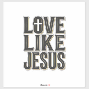 Adesivo Amor Como Jesus Design de Tipografia Cristã_1
