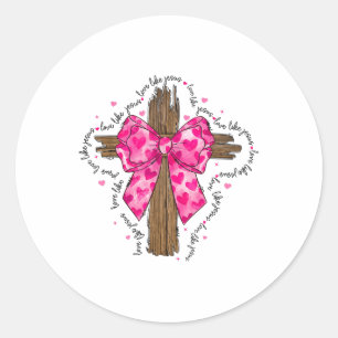 Adesivo Amor Como Jesus Wooden Atravesse Um Arco Rosa _1