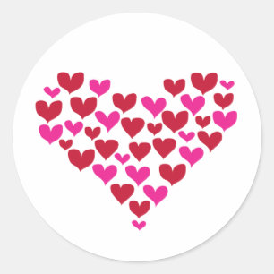 Adesivo Amor Coração Rosa Vermelho