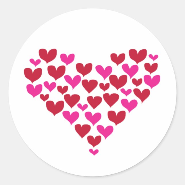 Adesivo Amor Coração Rosa Vermelho (Frente)