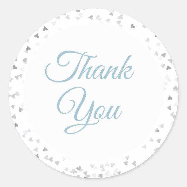 Adesivo Amor Corações Confetti Obrigado (Frente)