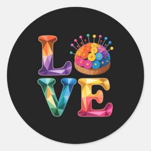 Adesivo Amor Costura Quilting N Almofada Arco-íris Artesã