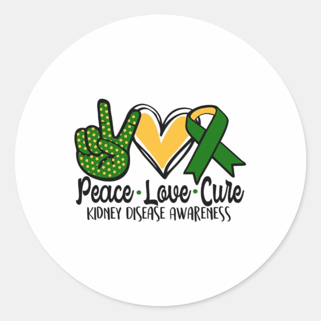 Adesivo Amor Cura Doença Renal Sensibilização Marcha Rib V (Frente)