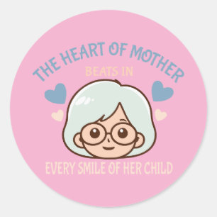 Adesivo amor da mãe sentida - dia de as mães