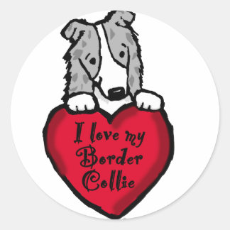 Adesivo Amor de border collie (merle azul)