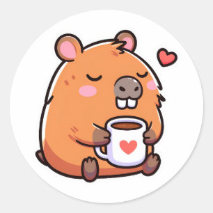 Adesivo Amor de café Capybara