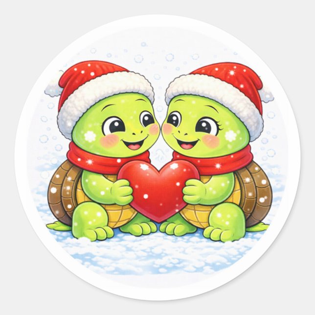 Adesivo Amor de Chapéu de Natal (Frente)