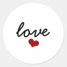 Adesivo amor de coração vermelho
