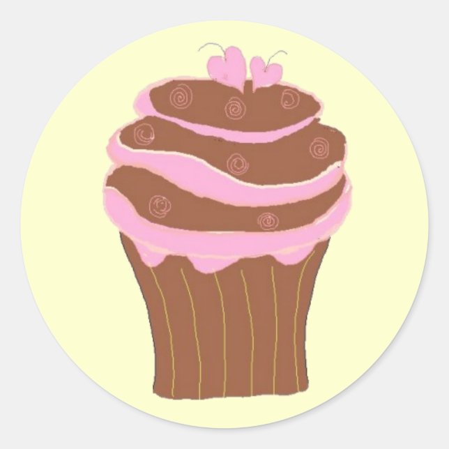 Adesivo Amor de Cupcake (Frente)