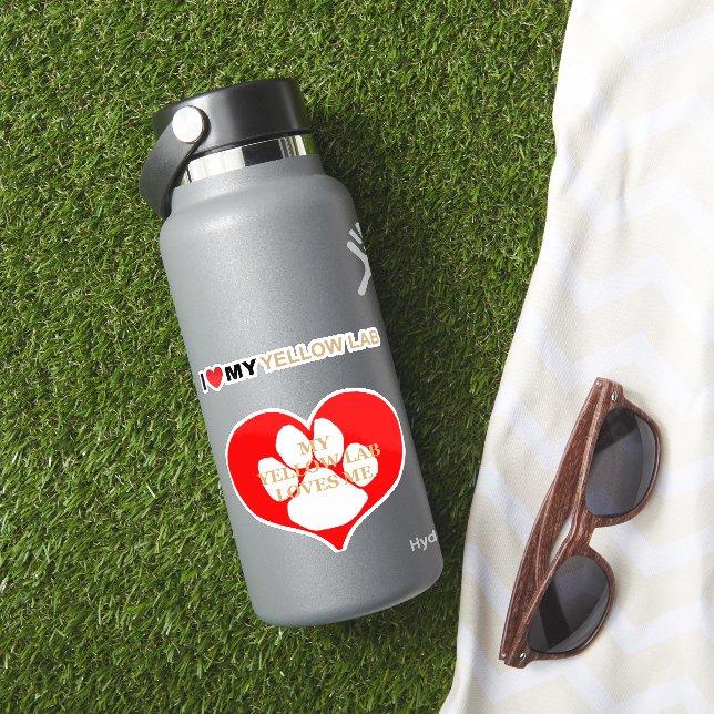 Adesivo Amor de Labradores Amarelos (HydroFlask Insitu)