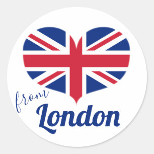 Adesivo Amor de Londres  Coração — Reino Unido Flag Un