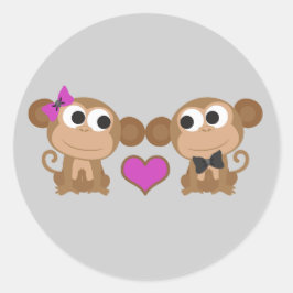 Adesivo Amor De Macaco Bonito