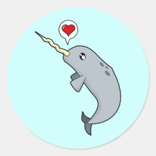 Adesivo Amor de Narwhal