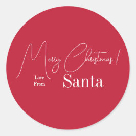 Adesivo Amor de Natal De Papais noeis Vermelho Moderno