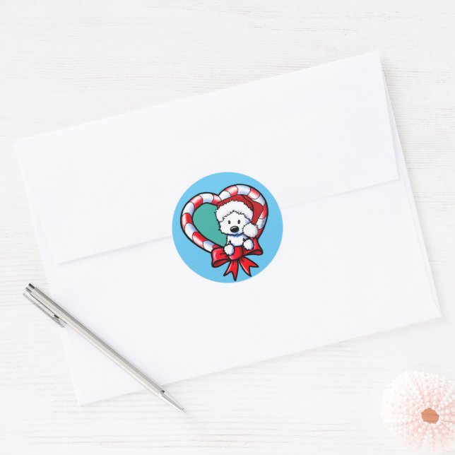 Adesivo Amor de Natal KiniArt Westie (Envelope)