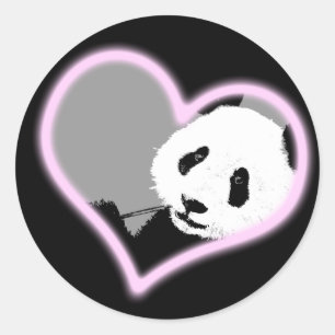 Adesivo amor de Panda. luz neon.