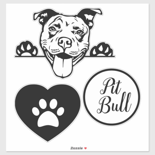Adesivo Amor de Pit Bull (Folha)