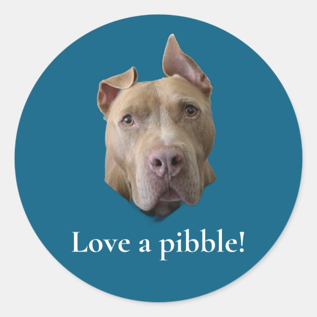 Adesivo Amor de Pit Bull por um Pibble (Frente)