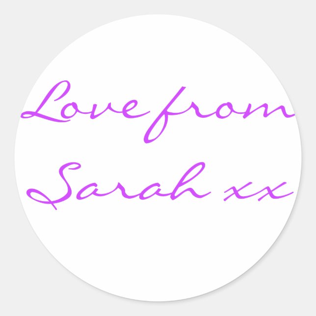 Adesivo Amor de Sarah Sticker (Folha de 20) (Frente)