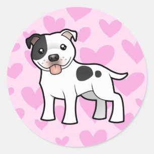 Adesivo Amor de Staffordshire bull terrier