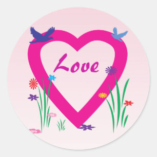 Adesivo Amor do coração do primavera