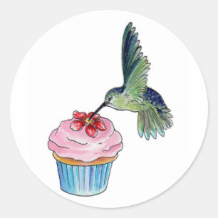 Adesivo Amor do cupcake do colibri