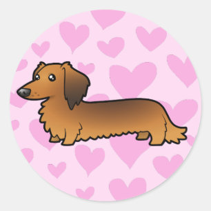 Adesivo Amor do Dachshund (longhair)
