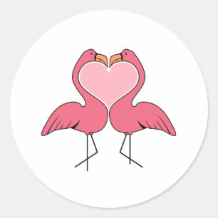 Adesivo Amor do flamingo