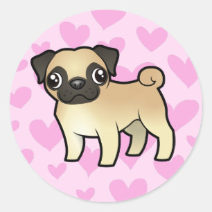 Adesivo Amor do Pug