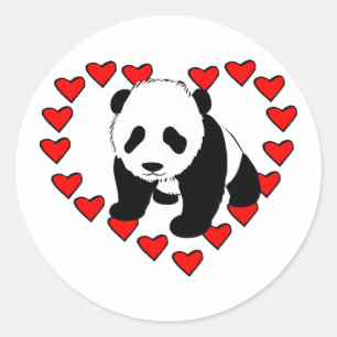 Adesivo Amor do urso de panda